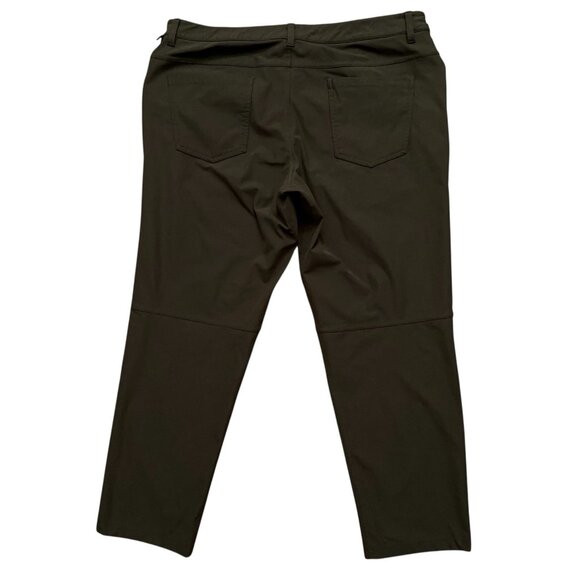 Lululemon ABC Pants Mens Size 38 Classic Fit Warpstreme Stretch Olive Green - Picture 2 of 5